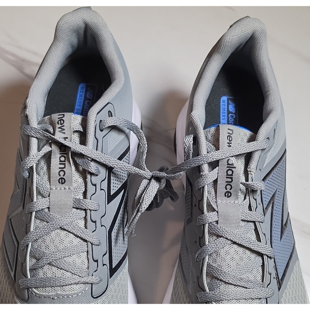 New Balance Men's Low Top Lace-Up Athletic Sneaker Gray Blue White Black